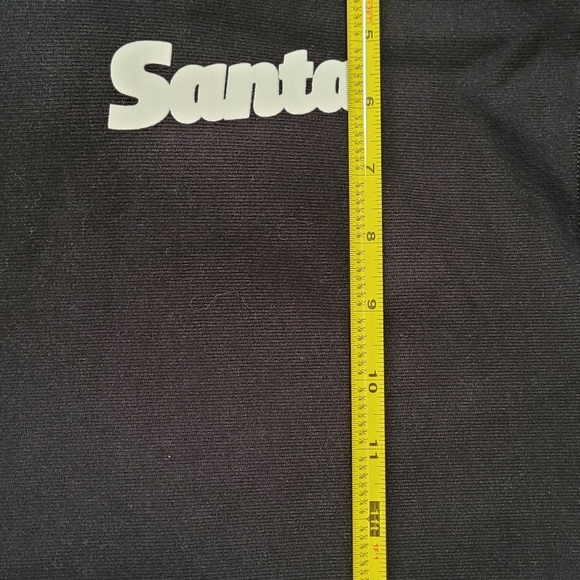Champion Reverse Weave Black Cropped Hoodie w/the word "Santa" Embroidered-NWOT - Picture 7 of 7